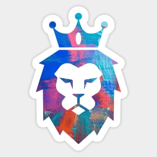 Colorful lion. Sticker